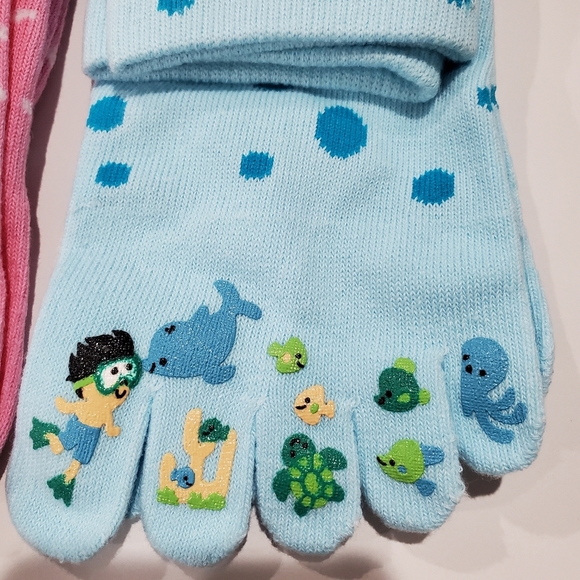 Lot of 3 pairs 5 finger Socks Sox Sushi Godzilla Boy Diver MIX - Picture 13 of 16